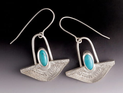 MB-E379 Earrings Egypt No. 2 $395 at Hunter Wolff Gallery